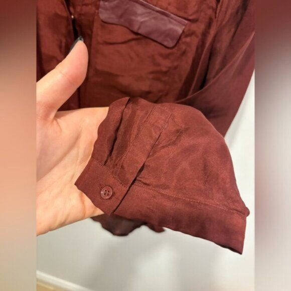 🌟MASSIMO DUTTI 🌟 Mulberry Silk Blouse - Picture 4 of 8